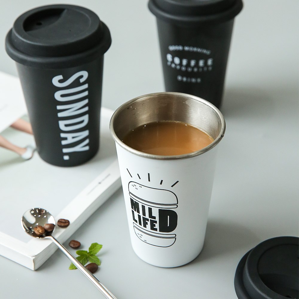 Thickened 100% stainless steel coffee mug/cup